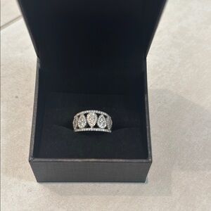 Elegant Silver Diamond Ring